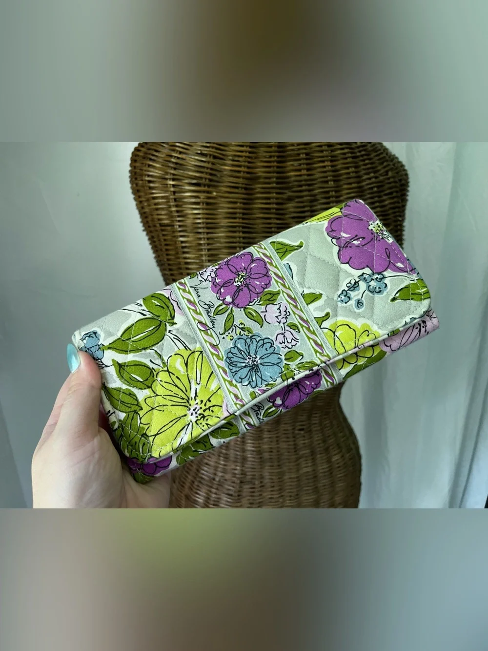 Vera Bradley Quilted Floral Shoulder Bag & Wallet.